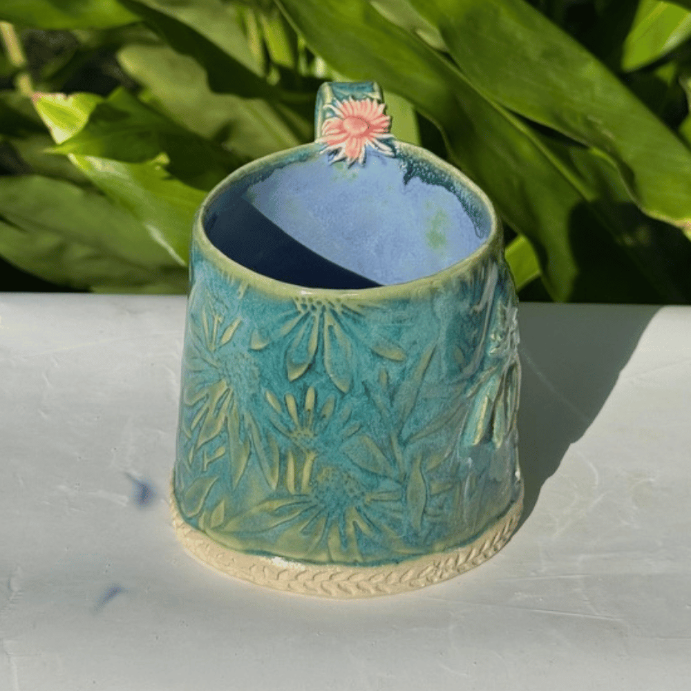 Coneflower Daydream Mug handmade pottery australia