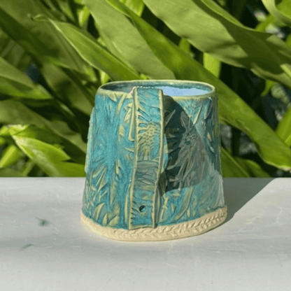 Botanical ceramic handmade coffee mug Sunshine Coast