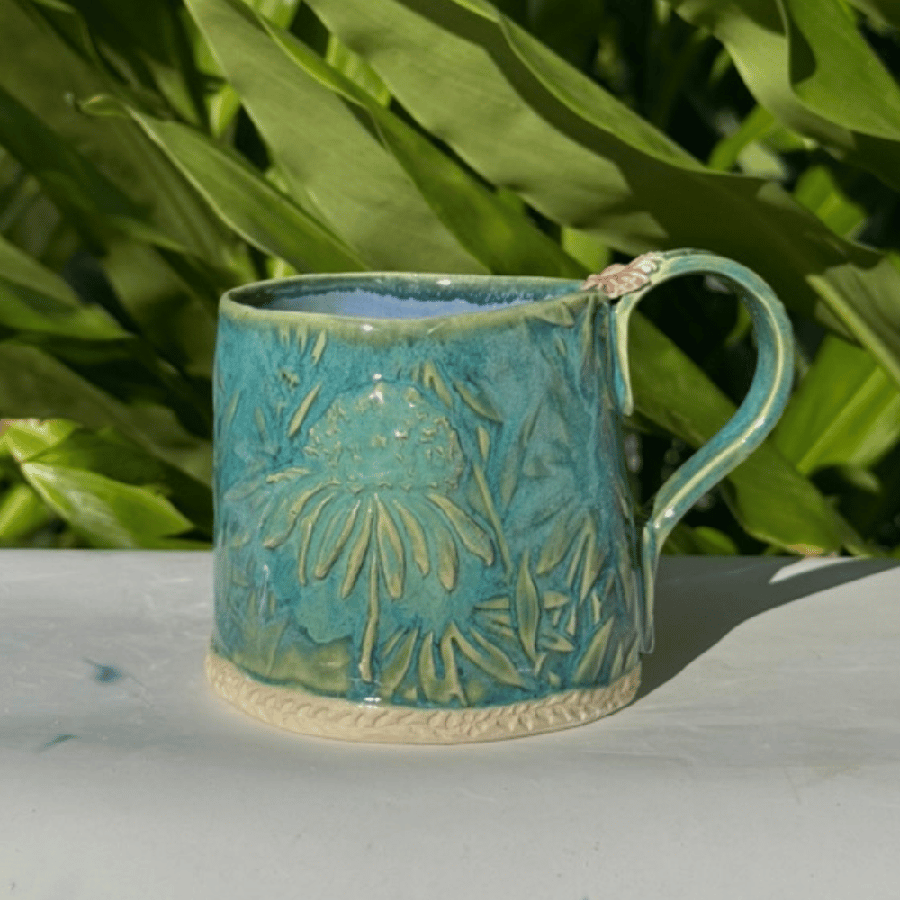 Oribe green handmade ceramic mug Australia