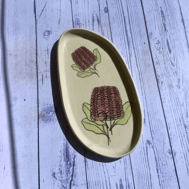 banksia serving dish  hand made ceramics Sunshine Coast