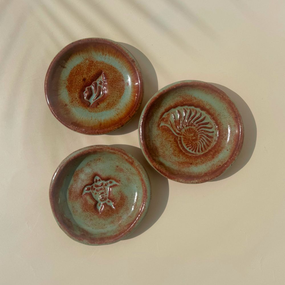 Coral Coast Ceramic Trinket Dishes