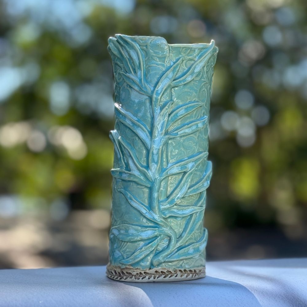 Sea Fern Ceramic Hand-made vase