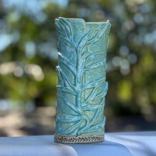Sea Fern Ceramic Hand-made vase