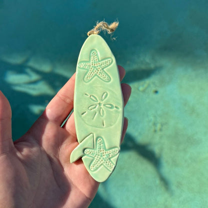 Succulent Surfboard Hanging Ornament
