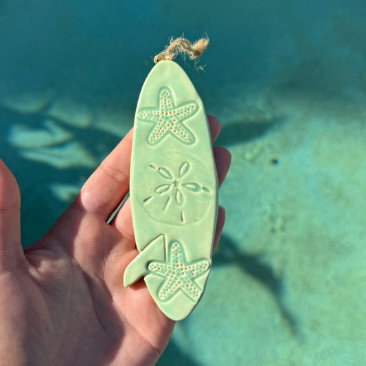Succulent Surfboard Hanging Ornament