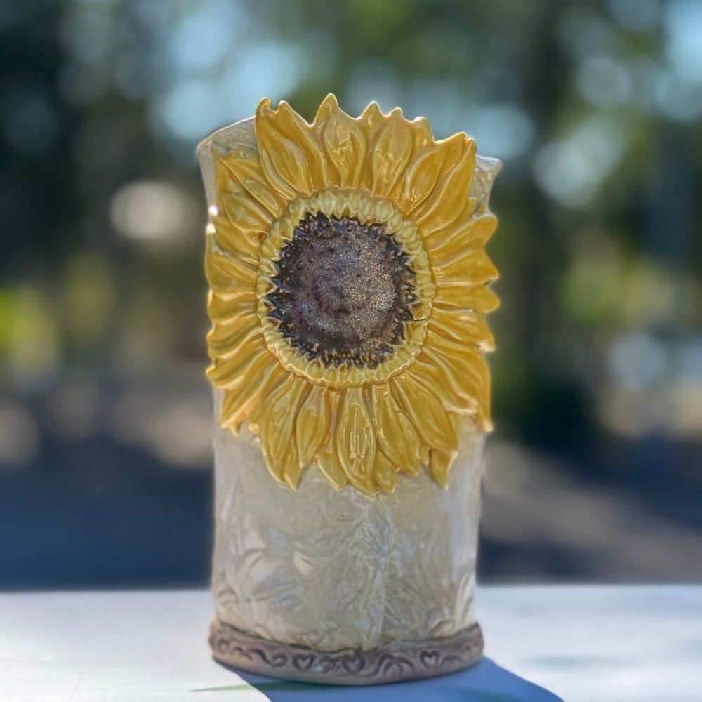 Yellow Sunflower Vase