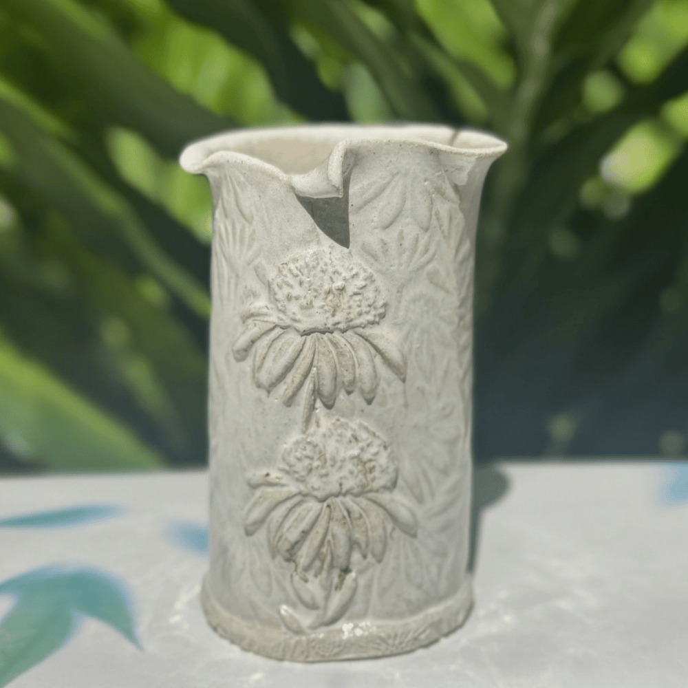 coneflower ceramic vase handmade sunshine coast pottery
