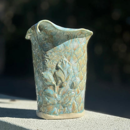 vintage ceramic vase, hand-crafted