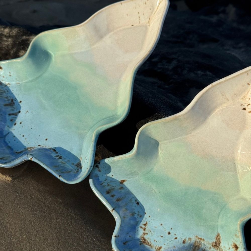 Coastal Christmas Tree Nesting Plates