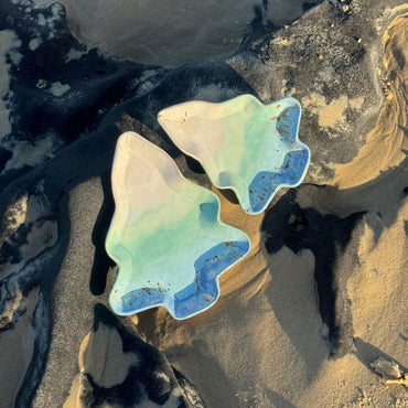 Coastal Christmas Tree Nesting Plates